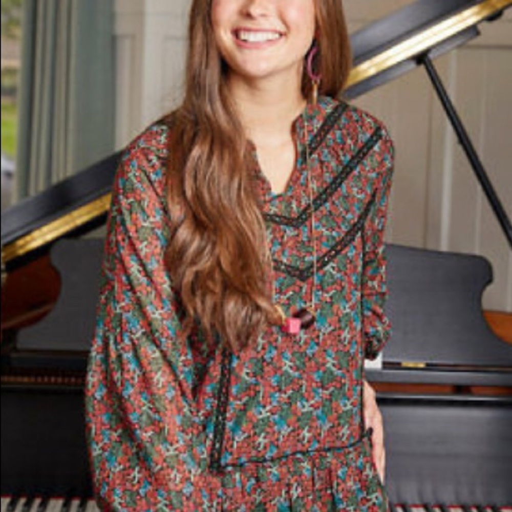 NWT Matilda Jane Carol Christmas Holiday Top Blouse Small